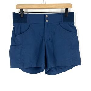 Title Nine Shorts Size 8 Womens Blue Recycled Clamber 2.0 Hiking 5 Inch Inseam